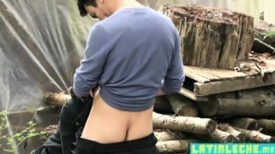 Horny Twink Latinos Have A Wild Bareback Time Outdoor